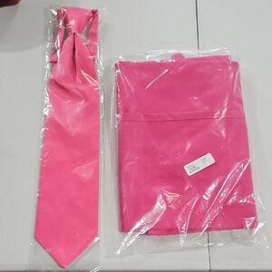 Vibrant Pink Tie and Apron Set